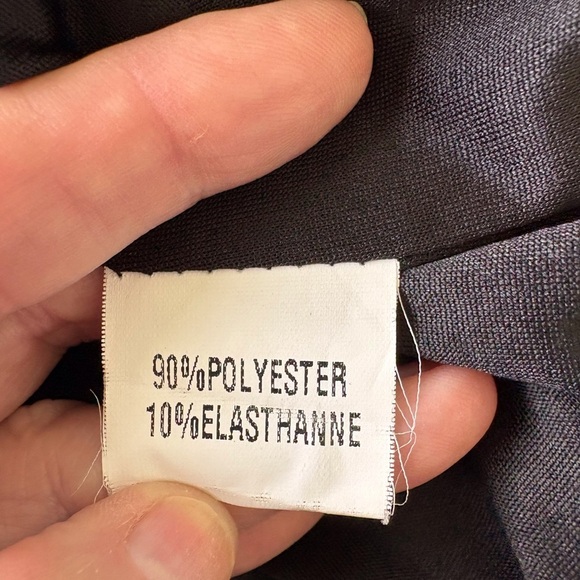 Runway Little Black Dress Size S Faux Leather Shoulders Goth Whimsy - Picture 7 of 10